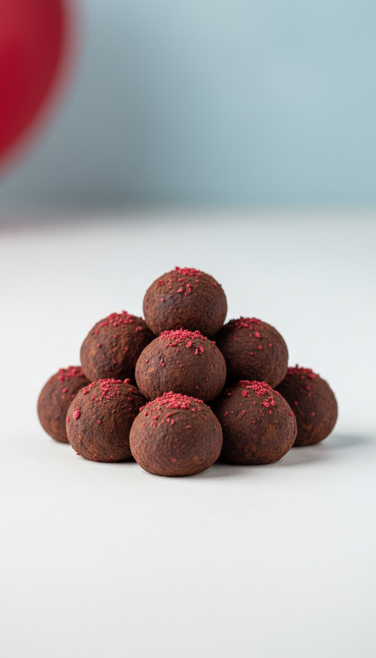Raspberry Dark Chocolate Truffles