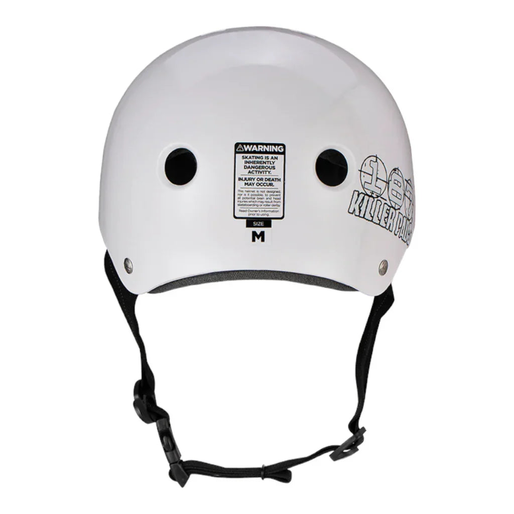187 Killer Pads Pro Skate Helmet w/Sweat Saver Liner - White