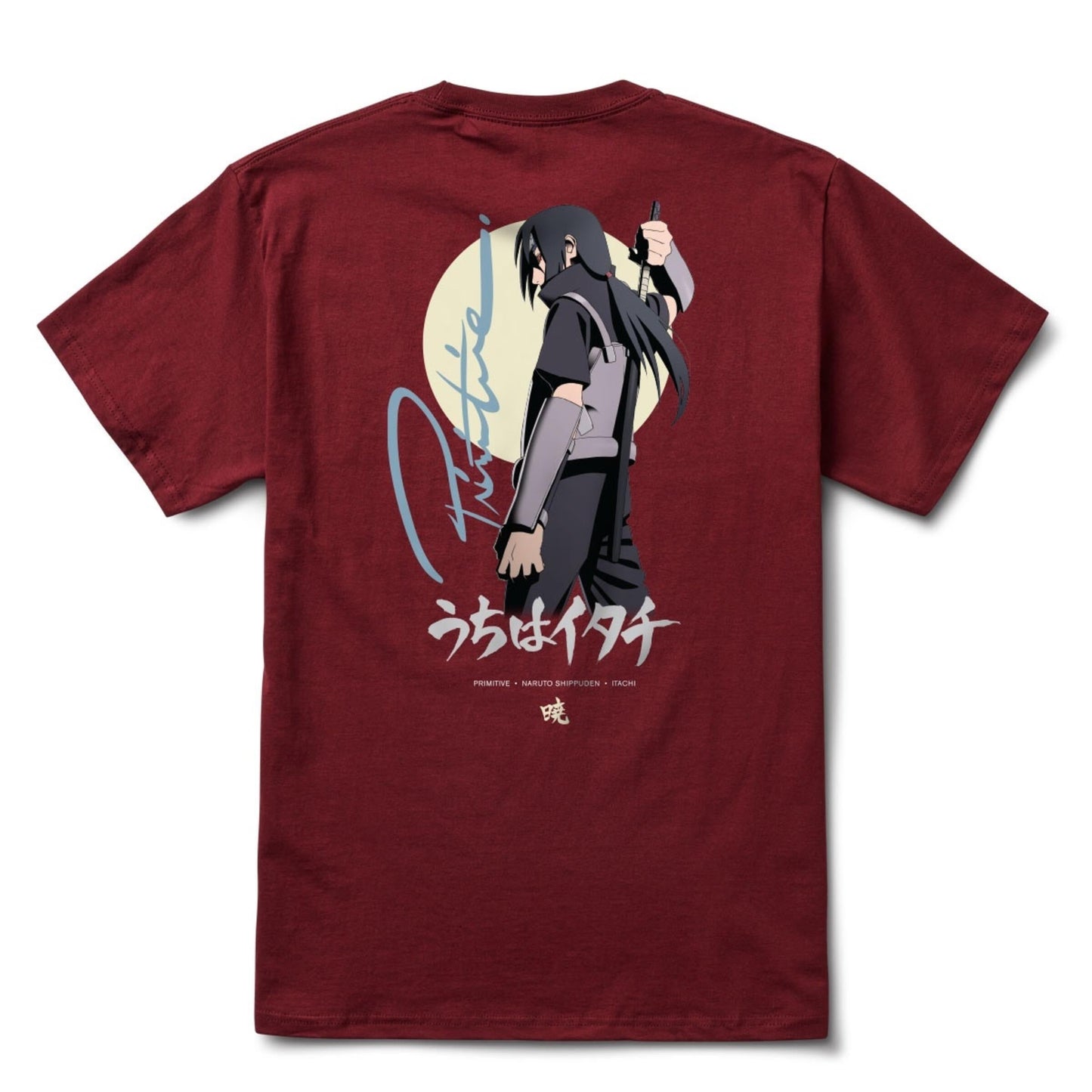 Primitive 'Itachi Warning' Tee - Burgundy