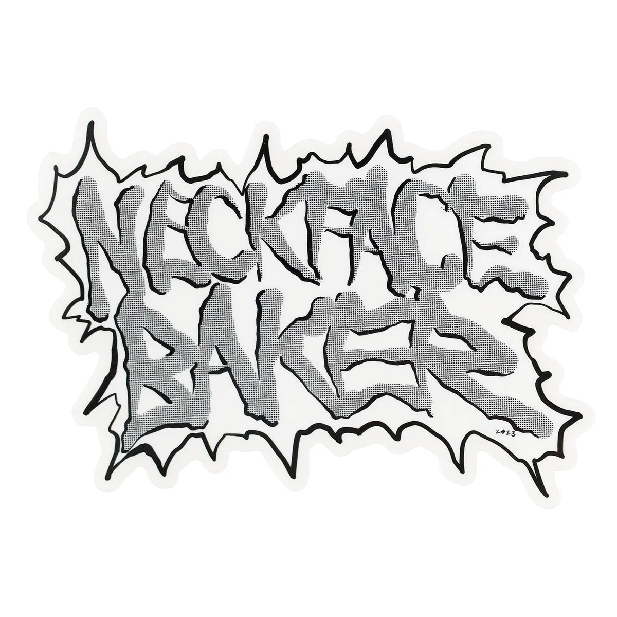 Baker x Neckface 'Graffiti Logo' Sticker - Grey