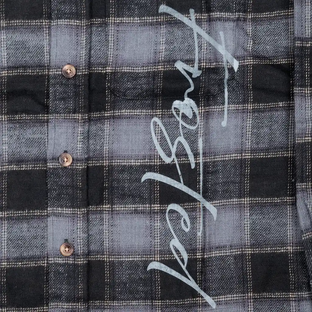 Frosted Skateboards 'Checks' Flannel L/S Shirt - Tan/Blue