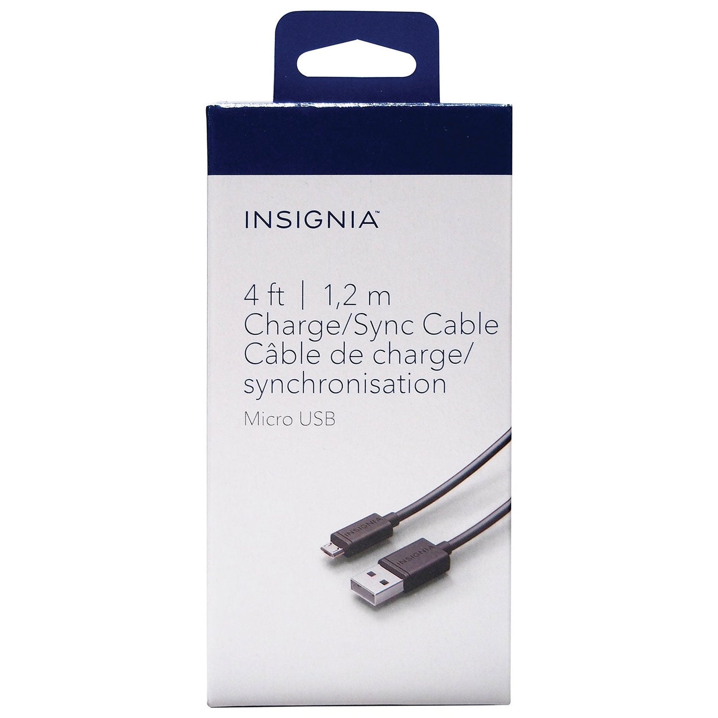 Insignia Micro USB Charge and Sync Cable - 1.2m (4 ft.) - Black