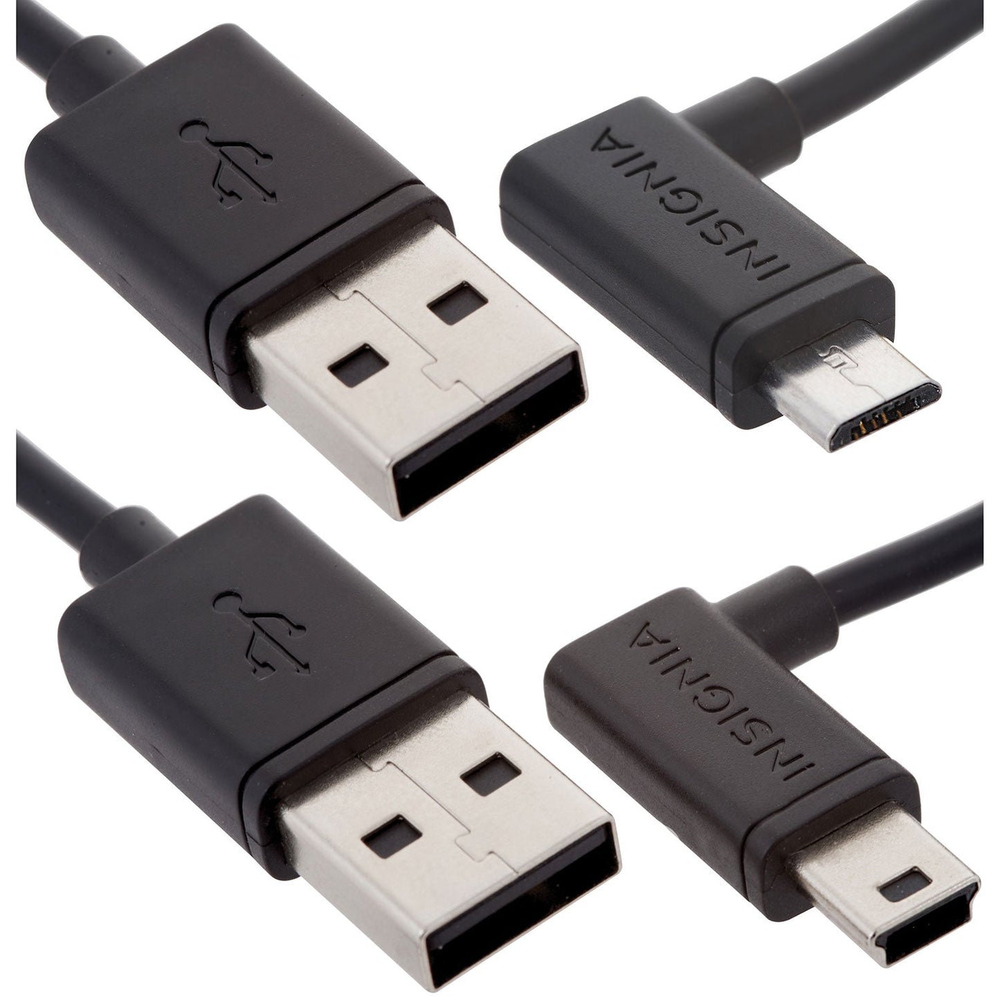 Insignia (NS-GMMC01-C) Câble micro USB et mini USB de 1,2 m (4 pi) - Noir