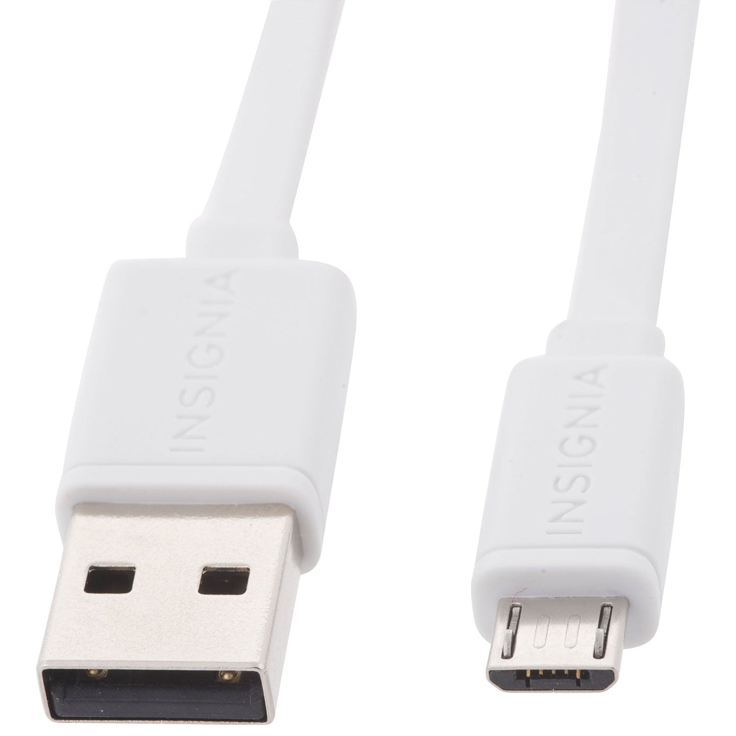 Insignia 1.2 m (4 ft.) Flat USB 2.0 to microUSB Cable (NS-TMCDT2WF-C)