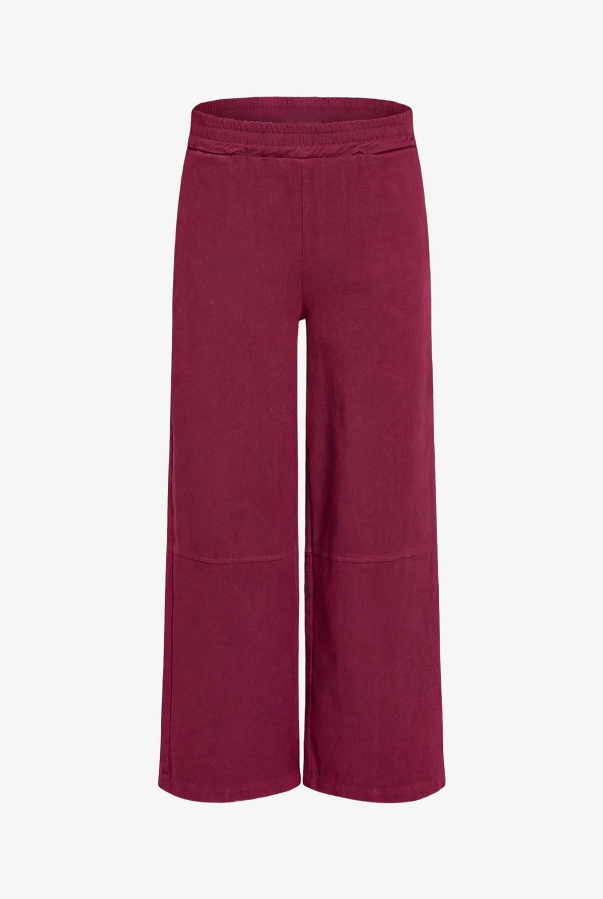 Women's Woven Pull-On Wide-Leg Pants with Back Patch Pockets