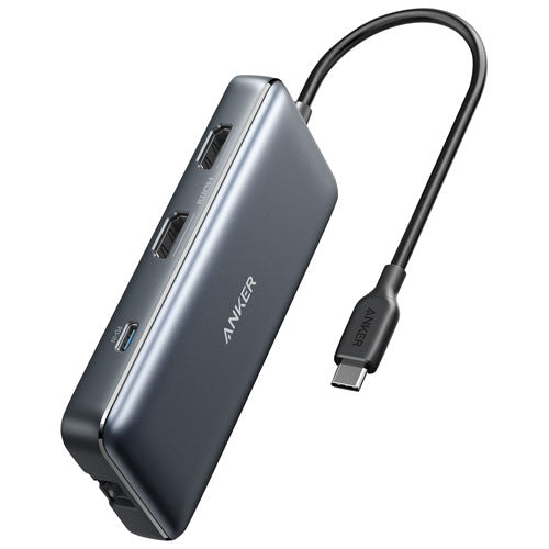 Anker Hub USB-C 8-en-1 avec deux ports HDMI 4K (A8380HA1-5)