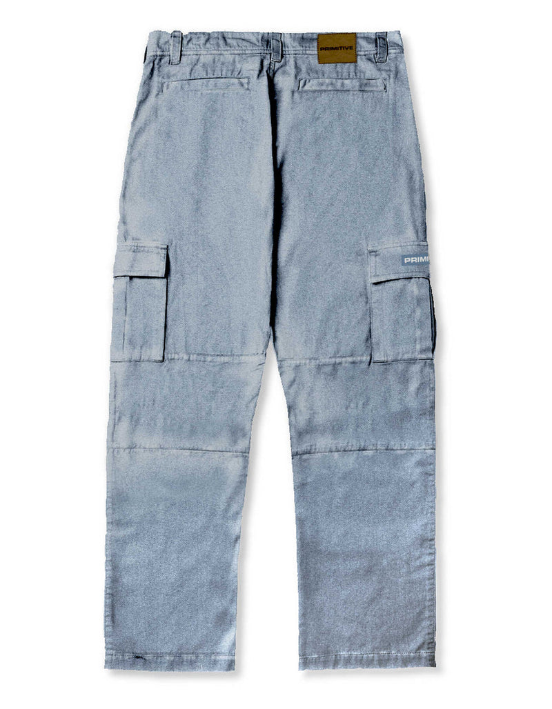 Primitive 'Slater' Cargo Baggy Jeans - Washed Blue
