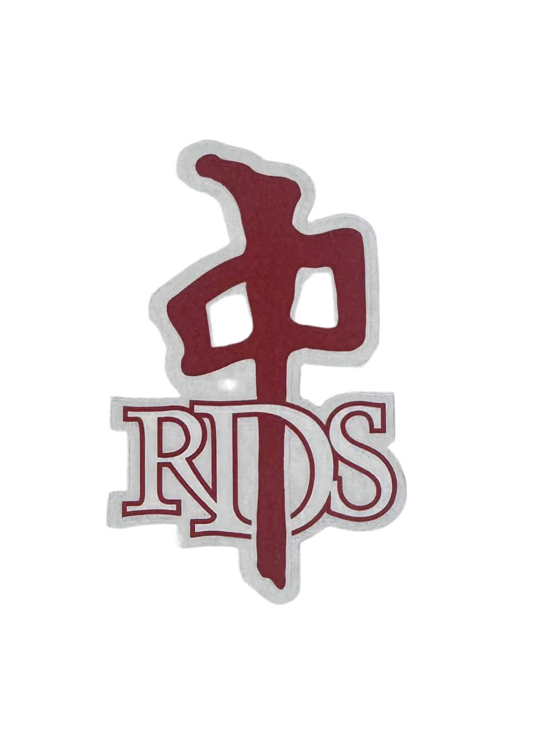 Red Dragon 'Big Logo' Sticker - Red/White