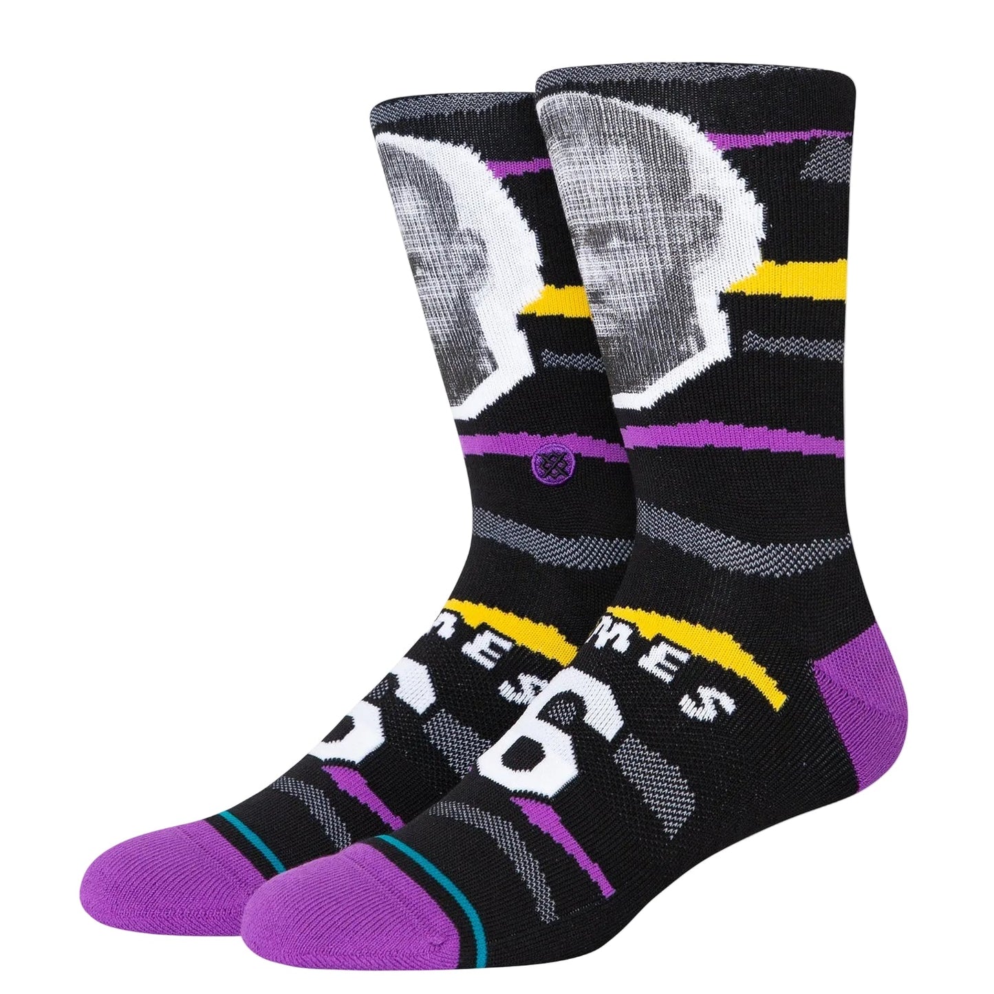 Stance x NBA 'Faxed Lebron 23' Crew Socks - Black