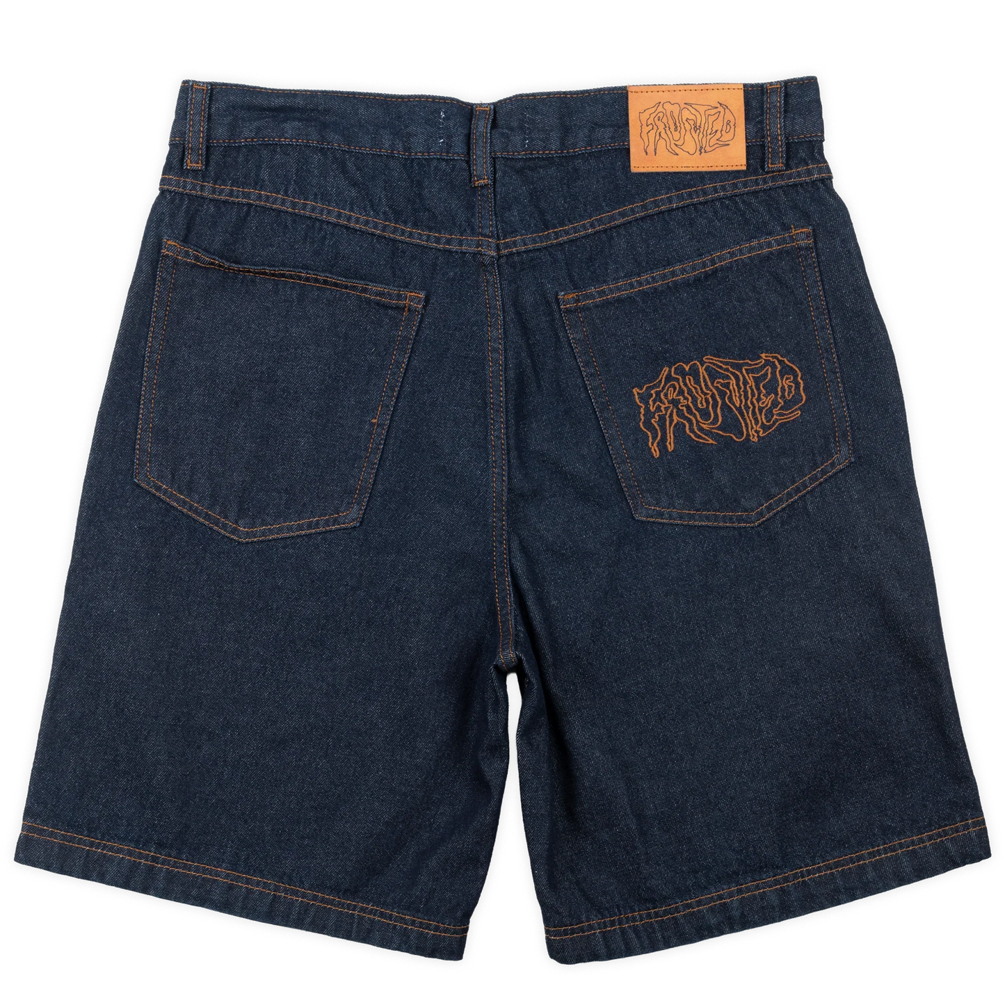 Frosted Skateboards 'Wavy' Baggy Jeans Shorts - Selvedge Blue