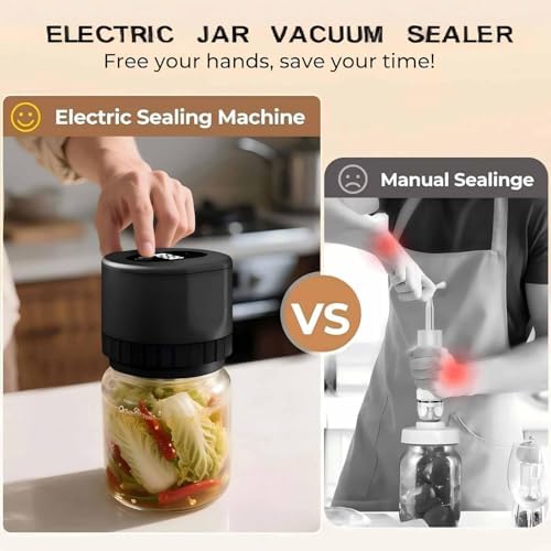 Jar Vacuum Sealer | seal jar sealer| Mouth and Regular Lids|B0CWGN9N2J