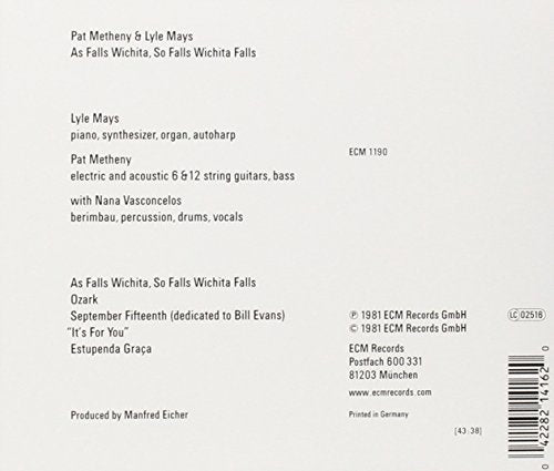 Pat Metheny & Lyle Mays / As Falls Wichita, So Falls Wichita Falls - CD (Used)