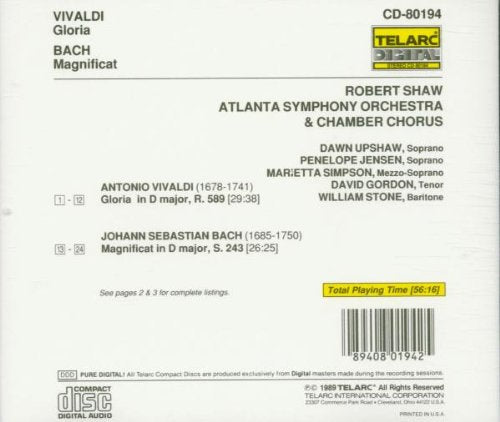 Vivaldi: Gloria / Bach,J.S: Magnificat