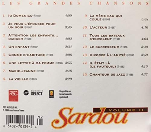Michel Sardou / V2 Les Grandes Chansons - CD (Used)