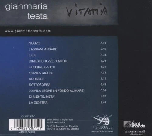 Gianmaria Testa / Vitamia - CD (Occasion)