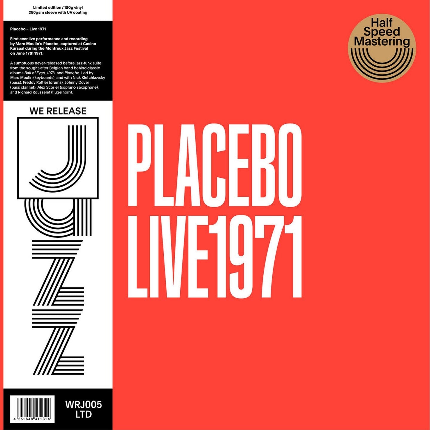 Placebo (Marc Moulin) / Live 1971 - LP Vinyl