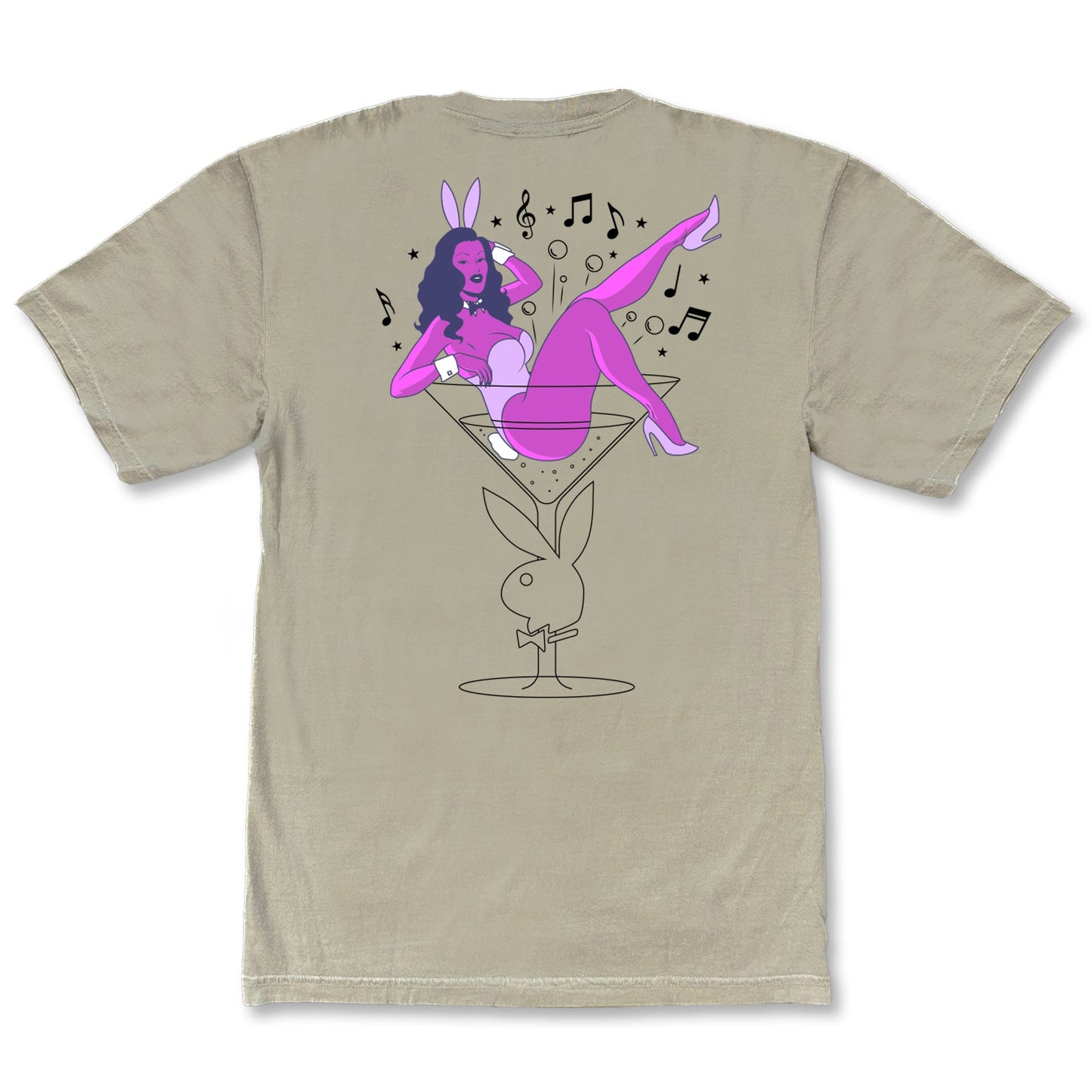 Color Bars X Playboy 'Casino' Tee - Khaki
