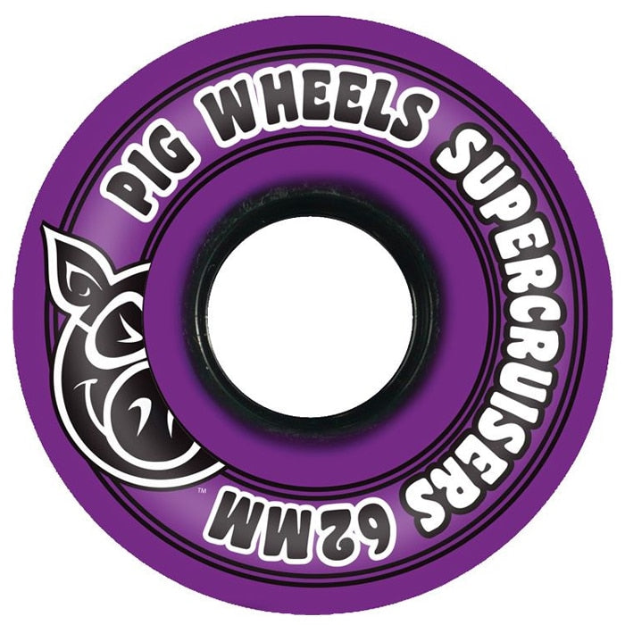 Pig Wheels 'Supercruisers' 85A Wheels 62MM - Purple