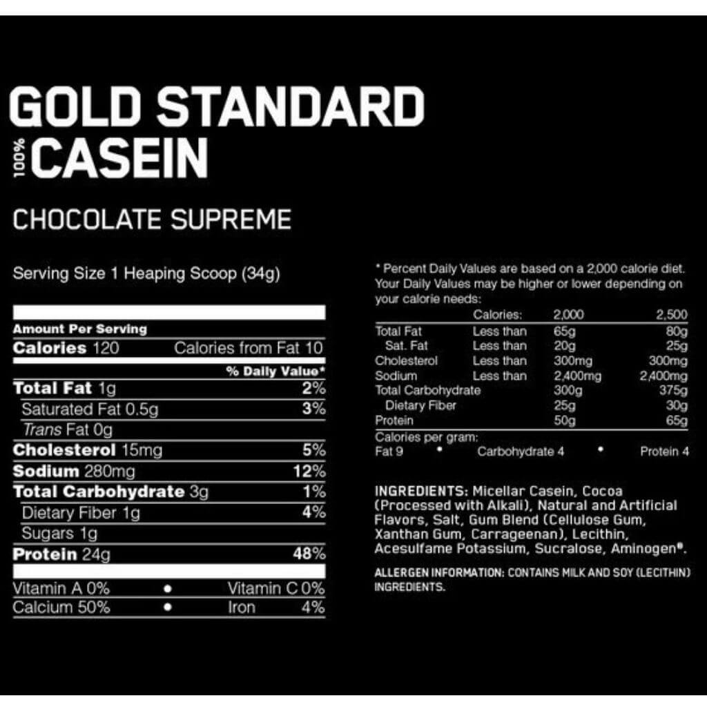 Optimum 100% GOLD STANDARD CASEIN PROTEIN, 4lb