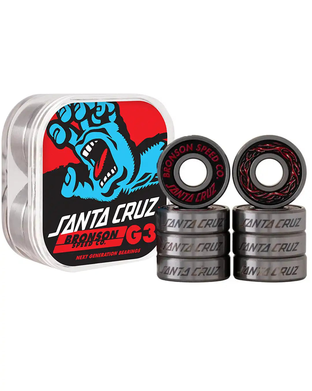 Bronson Speed Co. x Santa Cruz 'G3' Bearings - Red/Black