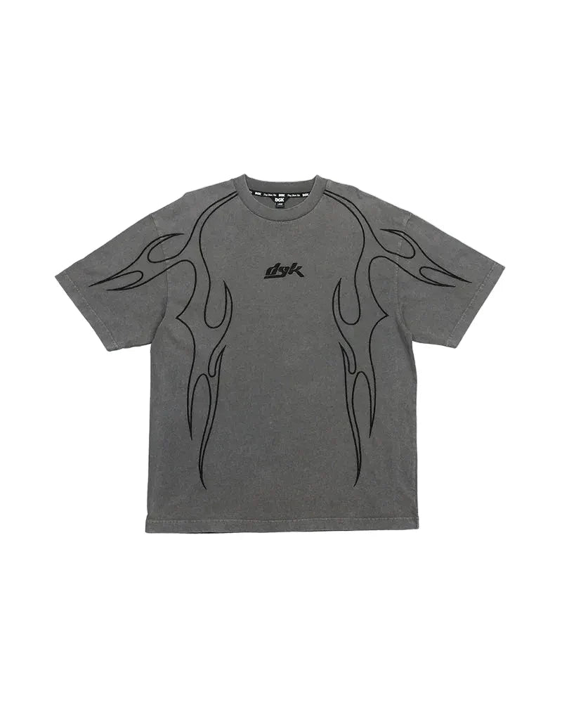 DGK 'Cutlass' Embroidered Heavyweight Tee - Washed Grey