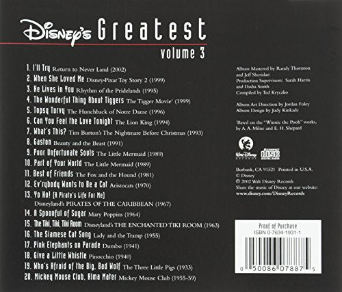 Vol. 3-Disney's Greatest