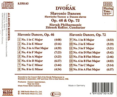 Antonin Dvorak Dvorak : Danses slaves (Intégrale)