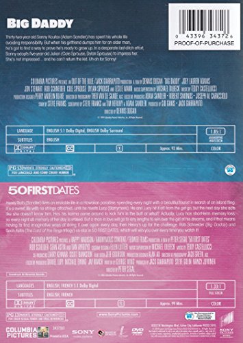 Adam Sandler's Big Daddy & 50 First Dates His Vs Hers Double Feature - DVD