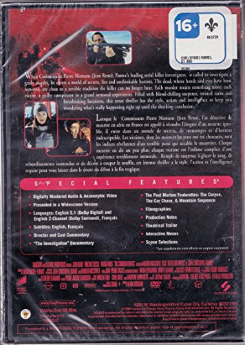 Les Rivières Pourpres - The Crimson Rivers (English/French) 2001 (Widescreen) Régie au Québec (Cover Bilingue) Special Edition