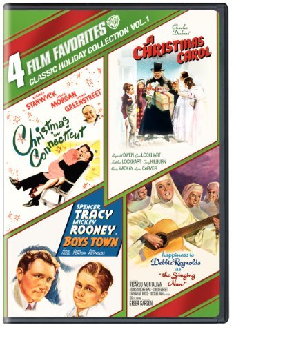4 Film Favorites: Classic Holiday Vol. 1 (Boys Town, A Christmas Carol, Christmas In Connecticut, The Singing Nun) - DVD