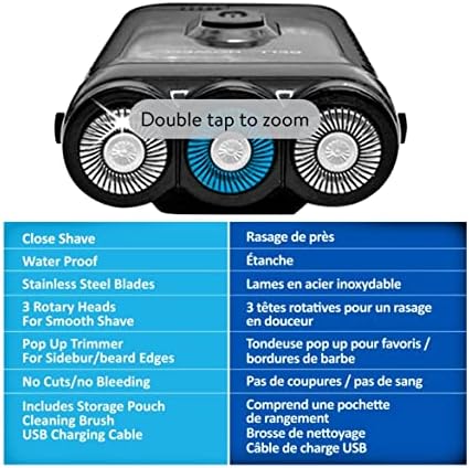 Bell+Howell TACSHAVER Moustache and Beard Trimmer, Shaver Seen On TV (Regular)|B083C53BBK
