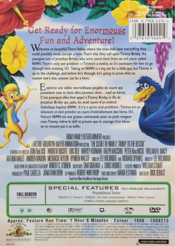 The Secret Of Nimh 2: Timmy To The Rescue - DVD (Used)