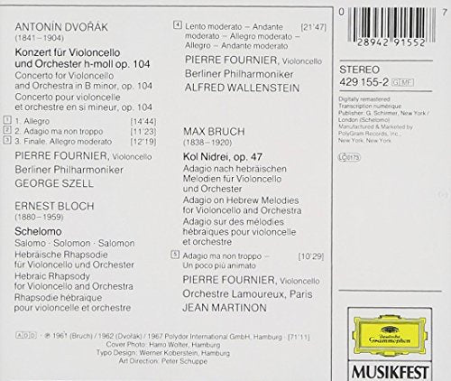 Cello Concerto (+ Bruch: Kol Nidrei, Bloch: Schelomo)