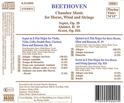 Beethoven: Chamber Music for Horns Winds & Strings