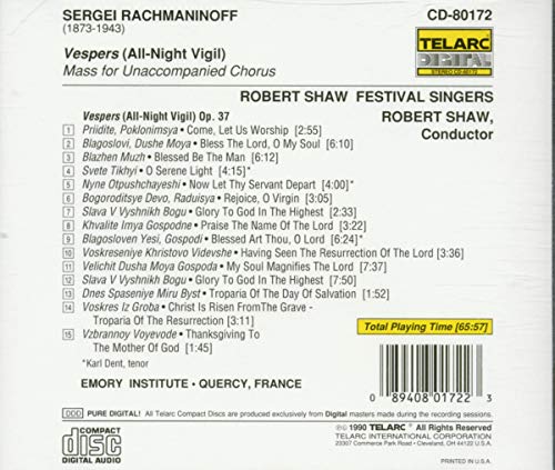 Rachmaninov : Les Vêpres