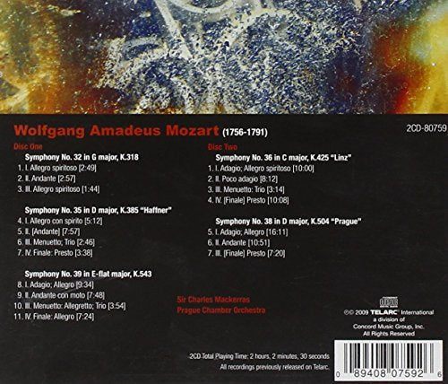 Mozart : Symphonies n° 32, 35, 36 et 38 / Var