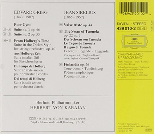 Grieg: Peer Gynt Suites, Holberg Suite / Sibelius: Finlandia, Valse Triste