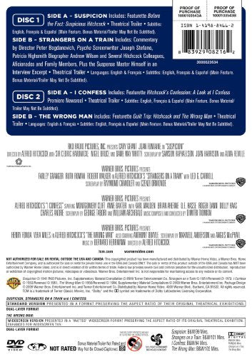 TCM Greatest Classic Films Collection: Hitchcock Thrillers (Suspicion / Strangers on a Train / The Wrong Man / I Confess)