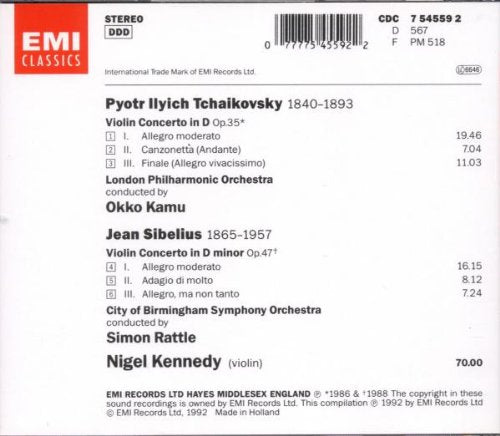 Nigel Kennedy / Tchaikovsky & Sibelius: Violin Concertos - CD (Used)
