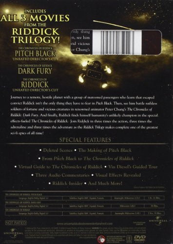 Riddick Trilogy: (Pitch Black/ The Chronicles of Riddick: Dark Fury/ The Chronicles of Riddick) - DVD (Used)