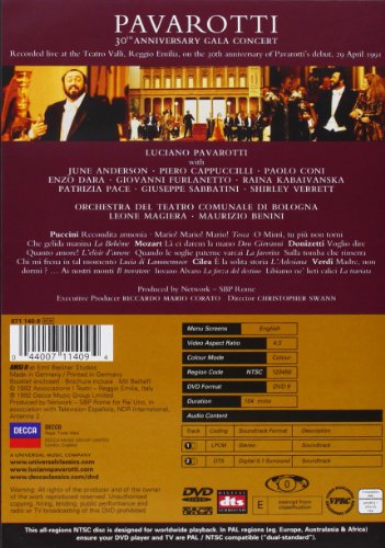 Luciano Pavarotti / 30th Anniversary Gala Concert - DVD (Used)