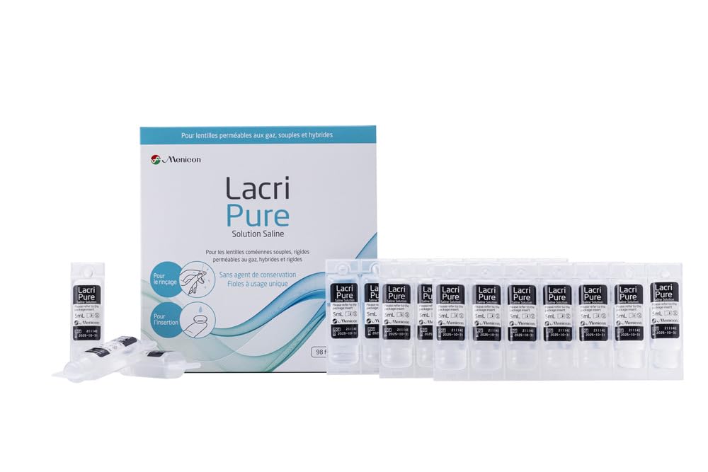 LacriPure Saline Solution 98x5ml vial Box đ All In One Marketplace Canada