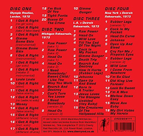 Iggy & The Stooges / Born In A Trailor: The Session & Rehearsal Tapes 72-'73 (4Cd Clamshell) - CD