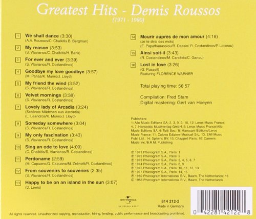 Demis Roussos / Greatest Hits 1971-1980 - CD (Used)