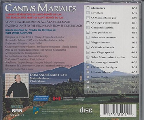 L'Abbaye Bénédictine de Saint-Benoit-du-Lac / Cantus Mariales - CD (Used)
