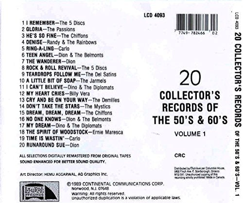 20 Collector's Records of the 50's and 60's Vol.1