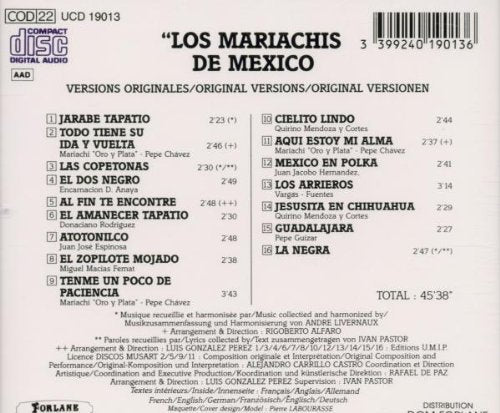 Los Mariachis De Mexico (versions Originales)