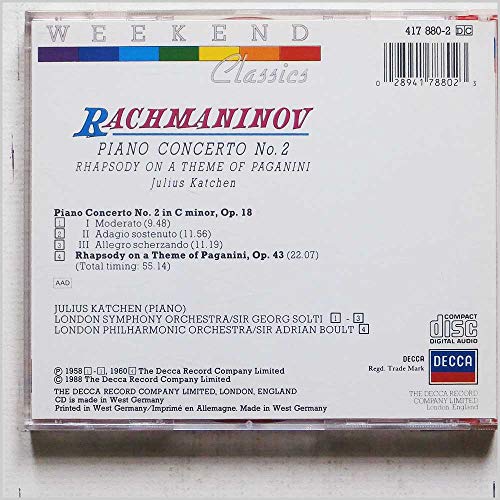 Piano Concerto 2 / Paganini Rhapsody