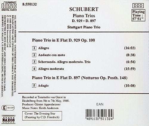 Schubert: Piano Trios in E-Flat Major, D. 929 and D. 897