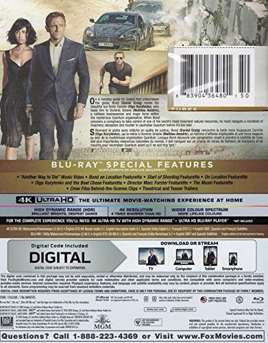007 Quantum Of Solace - 4K/Blu-Ray